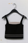 SWAYING/KNIT striped decorative suspender vest SW23SS1T12
